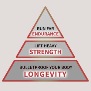 a pyramid diagram showing hybrid athlete values