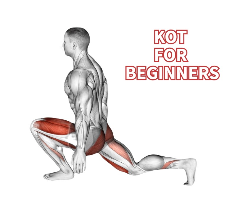 a squat position showing knees over toes for beginners