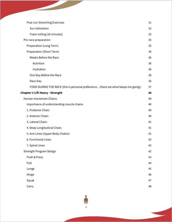 table of contents page 2