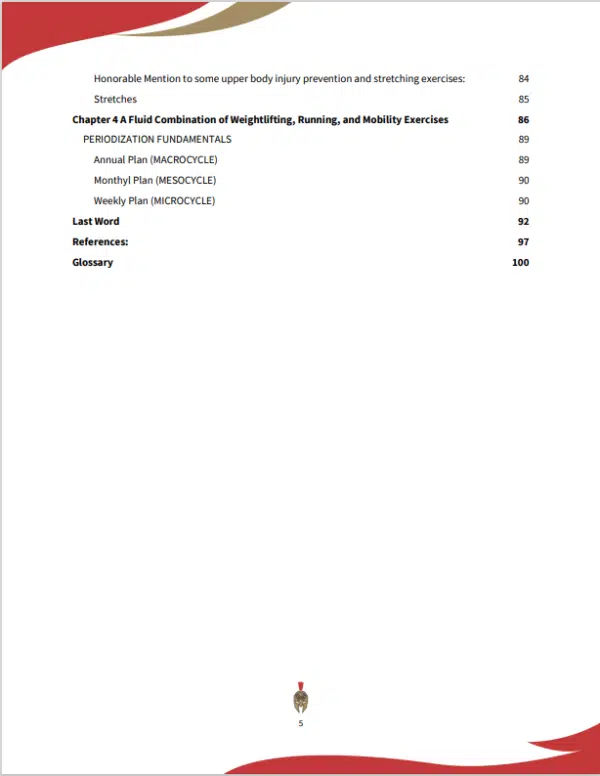 table of contents page 4